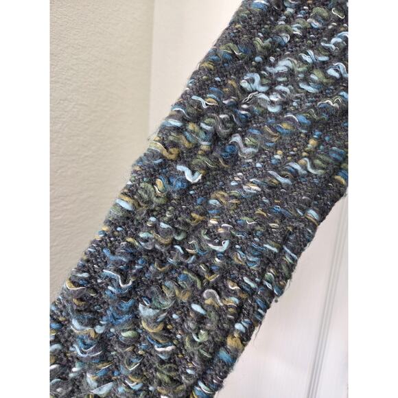 Moth Anthropologie Keavey Wool Mohair Blend Blue Chunky Cardigan Sweater, Small - Picture 13 of 15